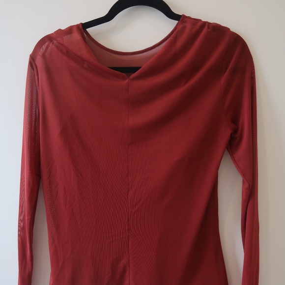 Rebecca Minkoff Sheer Mesh Long Sleeve Top - Picture 5 of 5